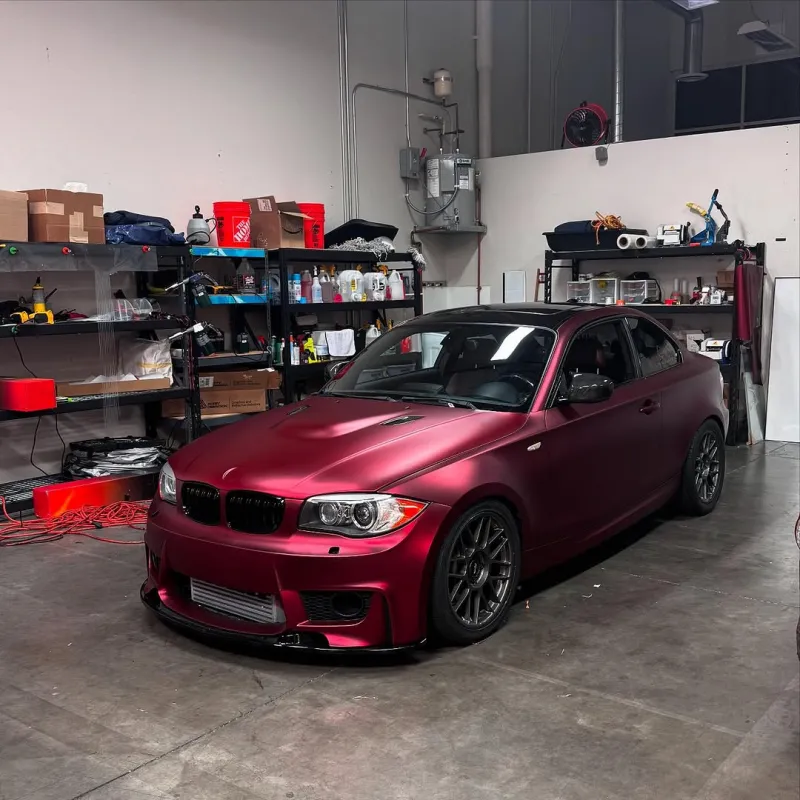 Ravoony Plus Matte Chrome Romanee Red Vinyl Car Wrap