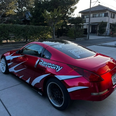 Ravoony Plus Gloss Metallic Vampire Red Vinyl Car Wrap 02