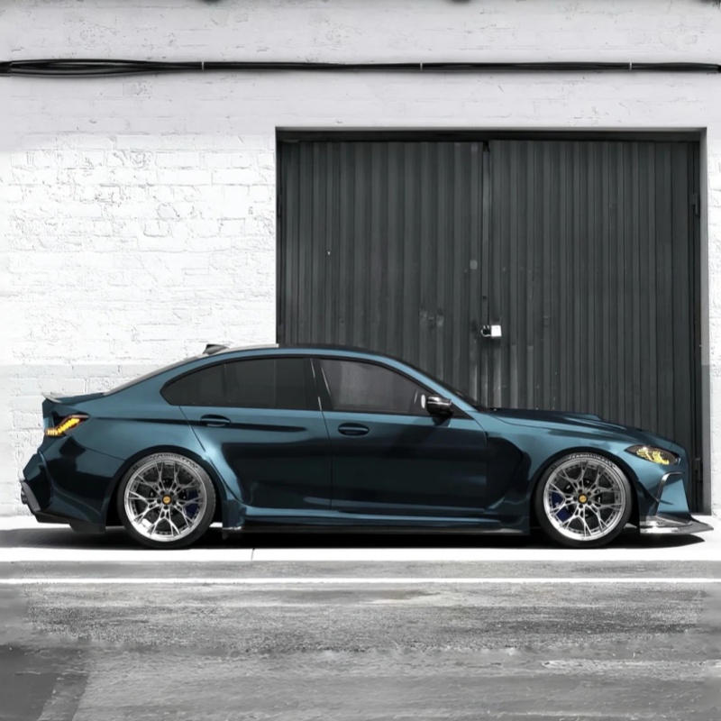 Ravoony Basic PET Glossy Metallic Emerald Green Car Wrap