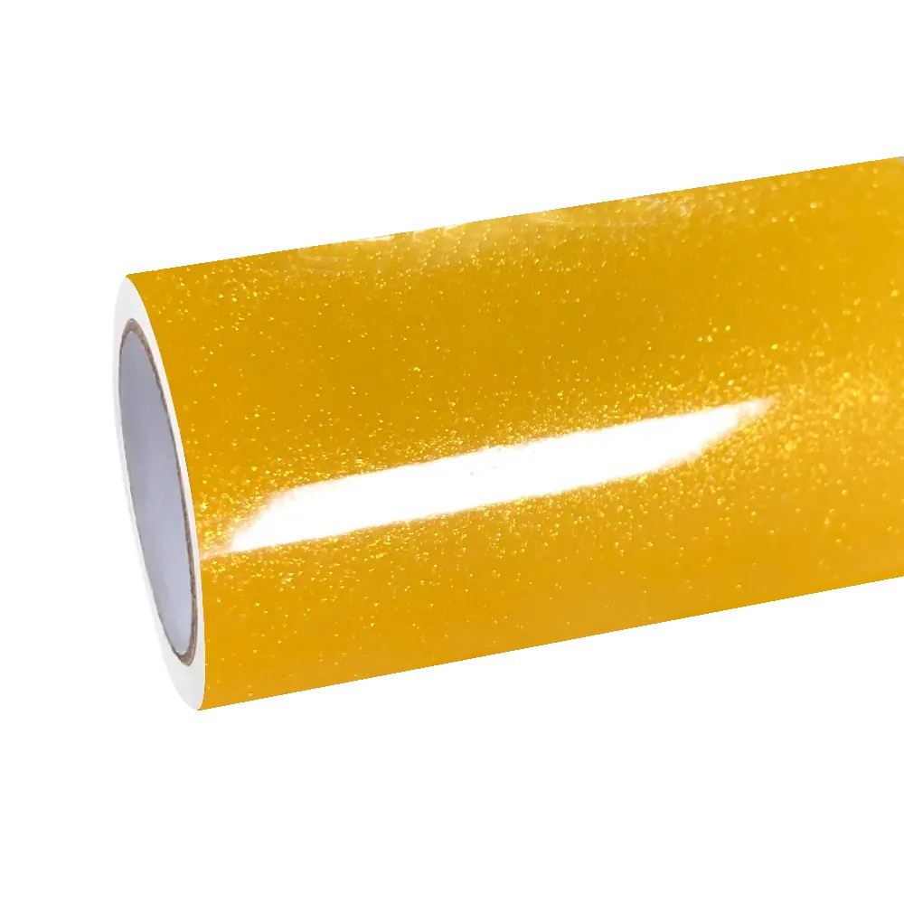 Ravoony Plus Gloss Sparkle Sunflower Yellow Vinyl Wrap