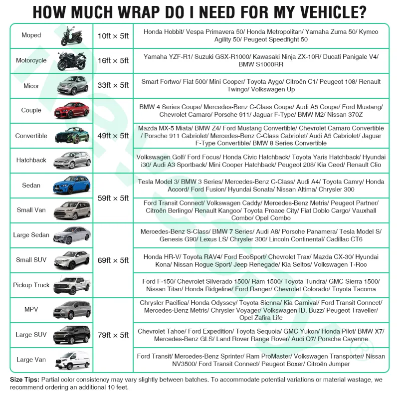 Ravoony Plus PET Gloss Black Car Wrap