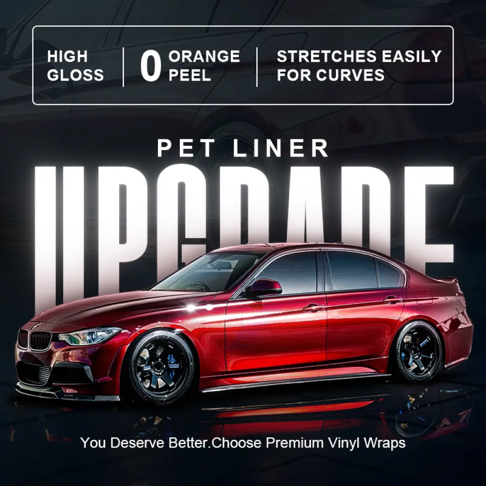Ravoony Plus Super Gloss Chrome Red Vinyl Car Wrap