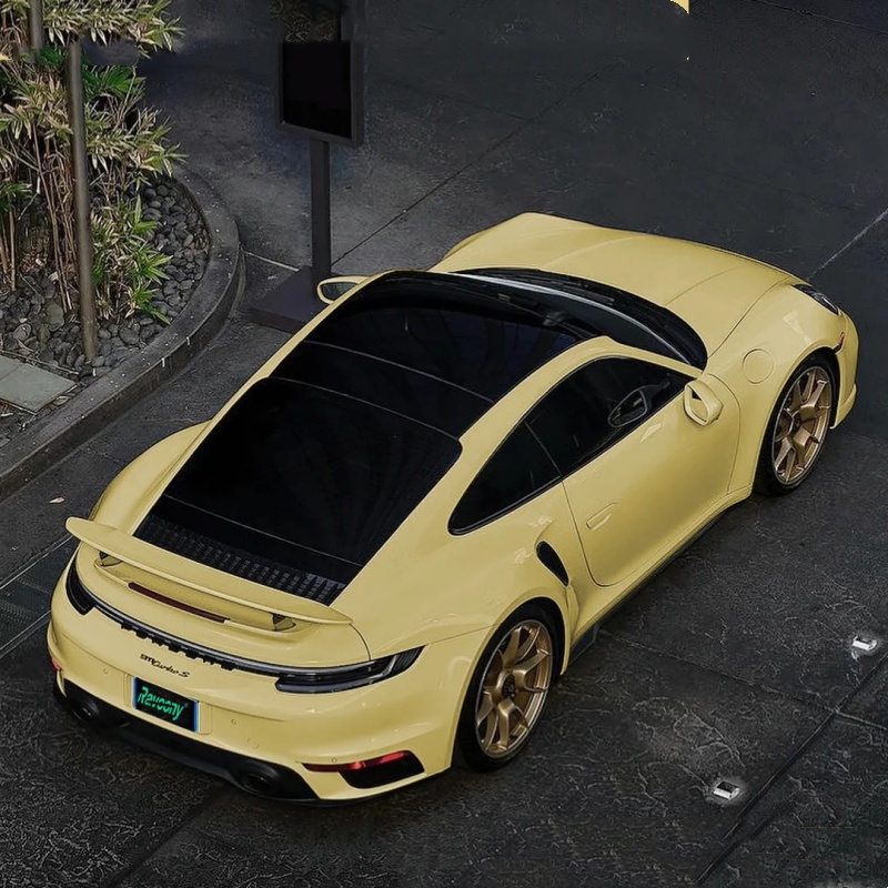 Ravoony Plus PET Glossy Sunbath Yellow Car Wrap