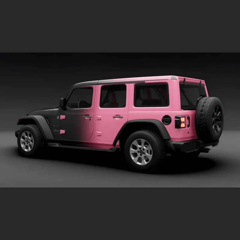 Ravoony Plus Customized Black To Pink Gradient Vinyl Wrap
