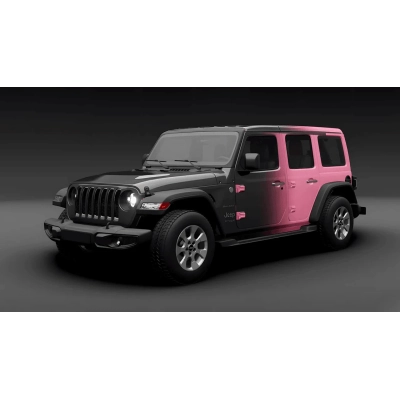 Ravoony Plus Customized Black To Pink Gradient Vinyl Wrap 02