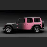 Ravoony Plus Customized Black To Pink Gradient Vinyl Wrap