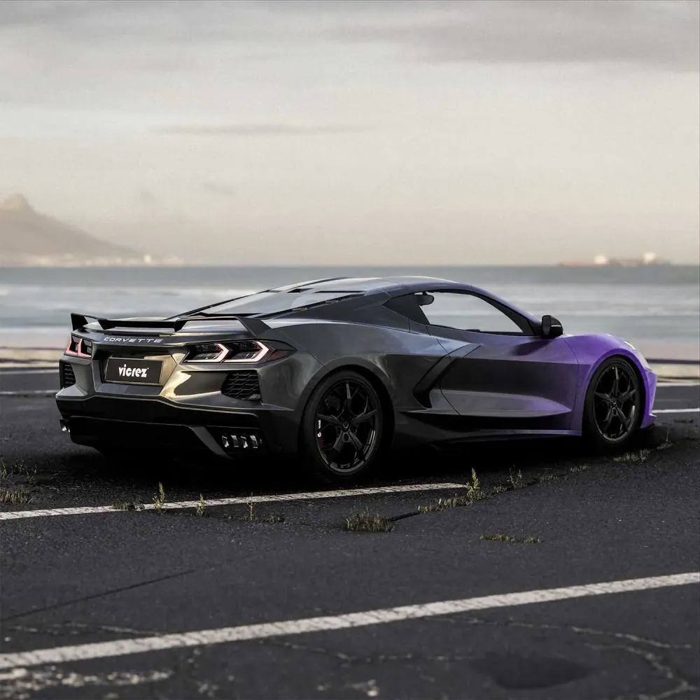 Ravoony Plus Customized Purple Black Gradient Car Wrap