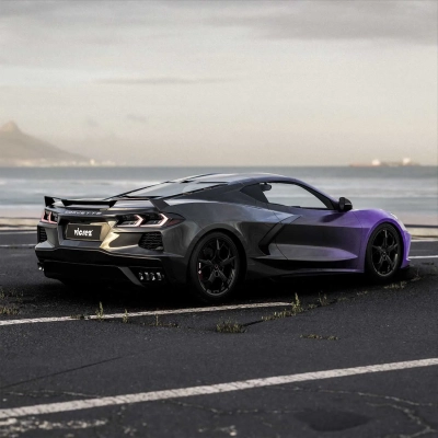 Ravoony Plus Customized Purple Black Gradient Car Wrap 02