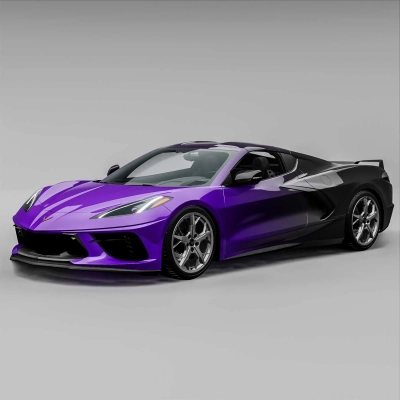 Ravoony Plus Customized Purple Black Gradient Car Wrap 01