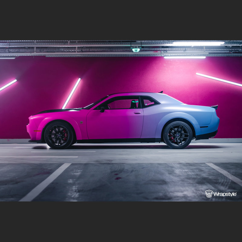 Ravoony Plus Customized Pink Blue Gradient Vinyl Wrap