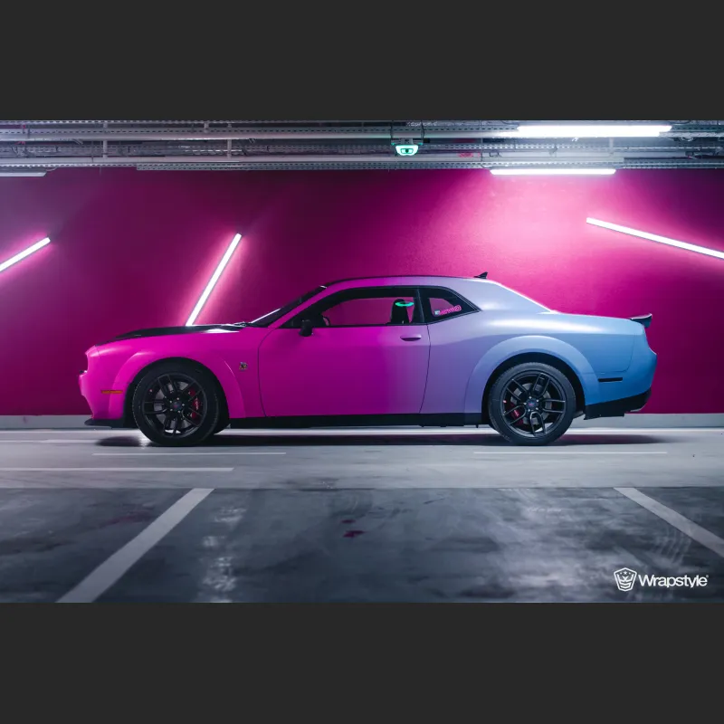 Ravoony Plus Customized Pink Blue Gradient Vinyl Wrap