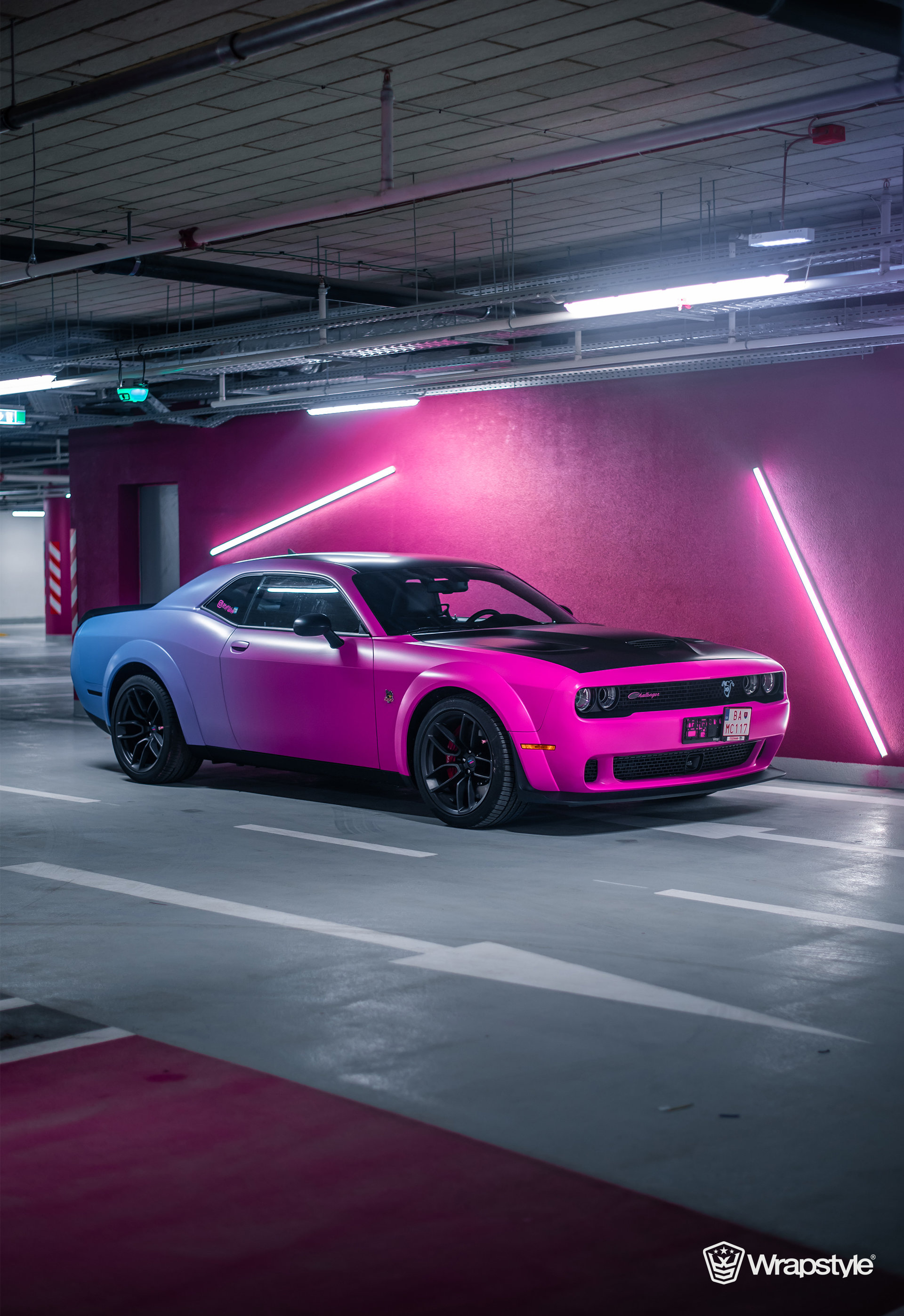 Ravoony Plus Customized Pink Blue Gradient Vinyl Wrap