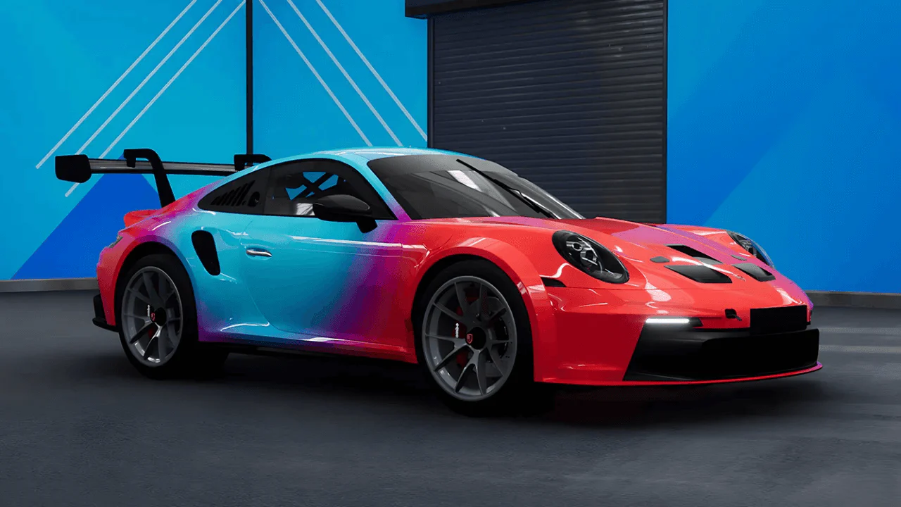 Ravoony Plus Customized Red Blue Gradient Vinyl Wrap