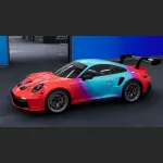 Ravoony Plus Customized Red Blue Gradient Vinyl Wrap