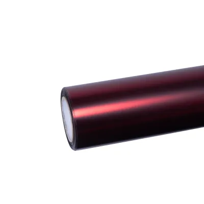 Ravoony Plus Matte Chrome Romanee Red Vinyl Car Wrap 02