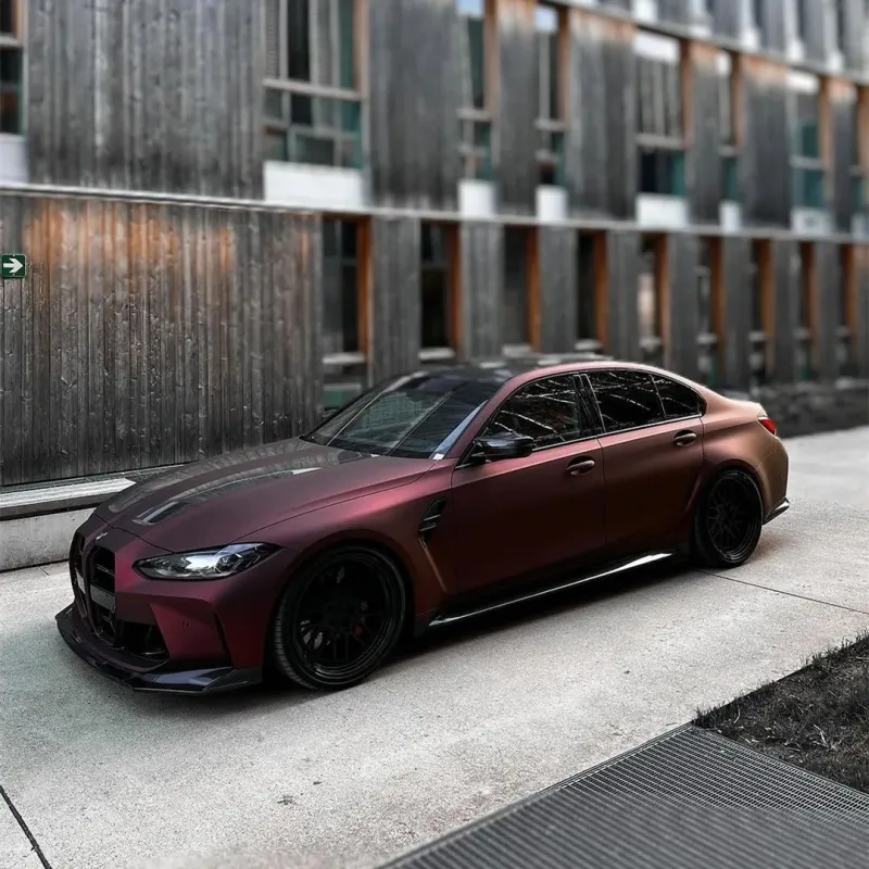 Ravoony Plus Matte Chrome Romanee Red Vinyl Car Wrap