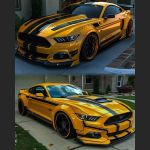 Black Car Stipes Decals DIY Design