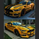 Black Car Stipes Decals DIY Design