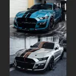 Black Car Stipes Decals DIY Design