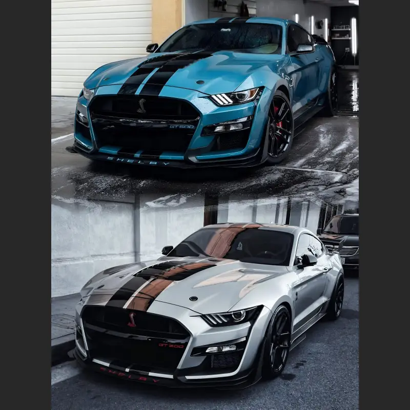 Black Car Stipes Decals DIY Design
