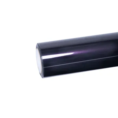 Ravoony Plus PET Gloss Metallic Gentian Purple Car Wrap 02