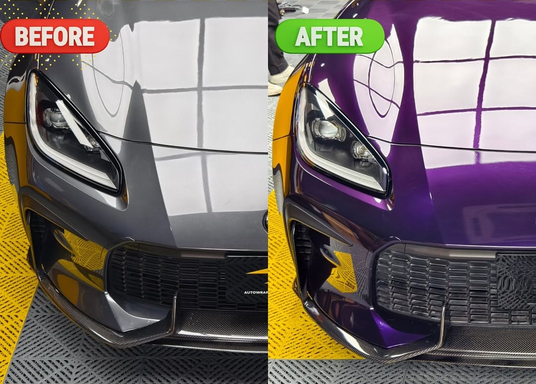 Ravoony Plus Gloss Ghost Midnight Purple Car Vinyl Wrap