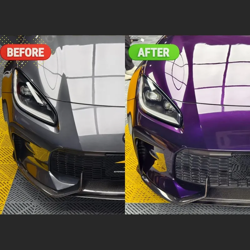 Ravoony Plus Gloss Ghost Midnight Purple Car Vinyl Wrap