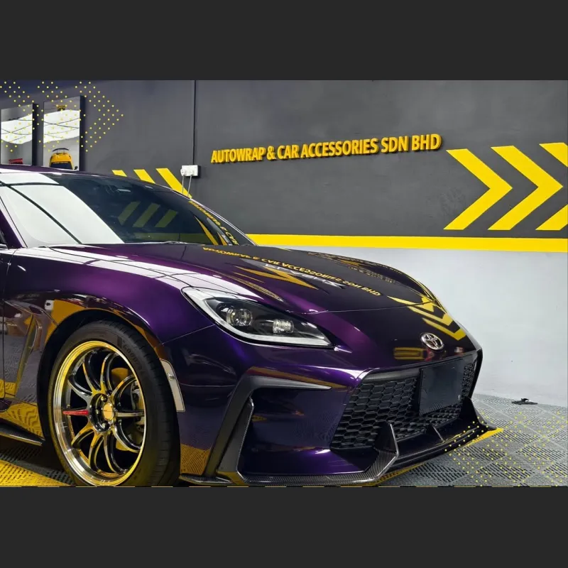 Ravoony Plus Gloss Ghost Midnight Purple Car Vinyl Wrap