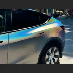 Ravoony Plus Ultra Gloss Iridescent Laser Silver Car Wrap