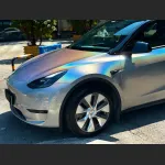 Ravoony Plus Ultra Gloss Iridescent Laser Silver Car Wrap