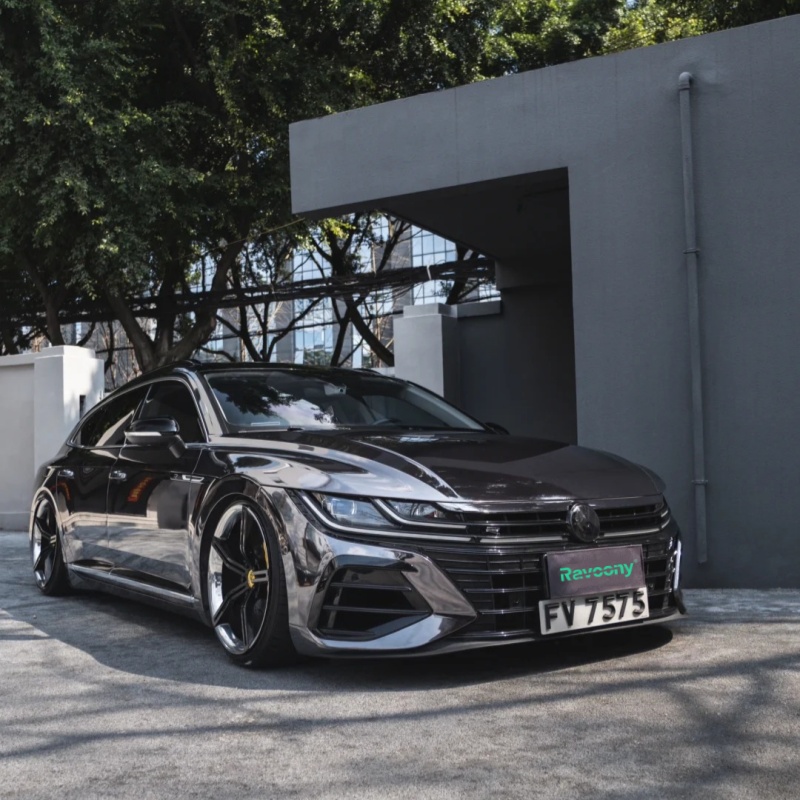 Ravoony Basic PET Gloss Metal Chrome Titanium Car Vinyl Wrap