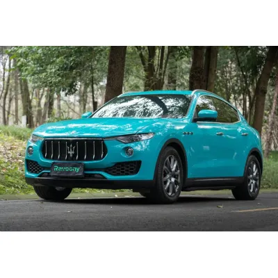 Ravoony Basic Gloss Bay Blue Vinyl Car Wrap 02