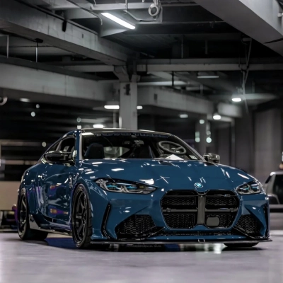 Ravoony Basic PET Gloss Butterfly Valley Blue Vinyl Car Wrap 01