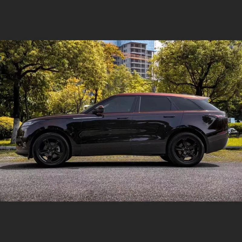 Ravoony Plus Glossy Diamond Black Red Vinyl Car Wrap