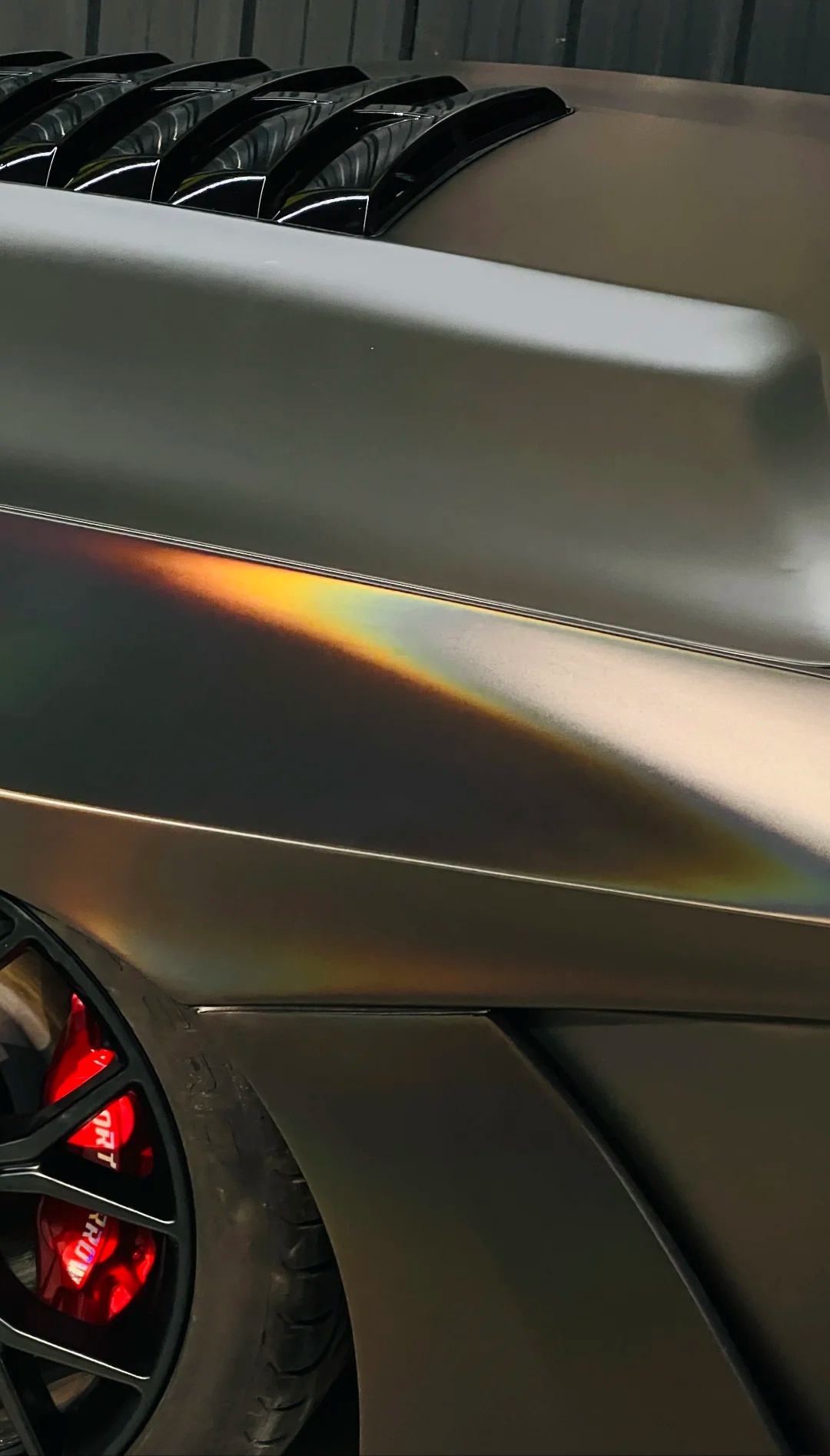 Ravoony Plus PET Matte Neon Electroplated Tungsten Steel Grey Car Vinyl Wrap