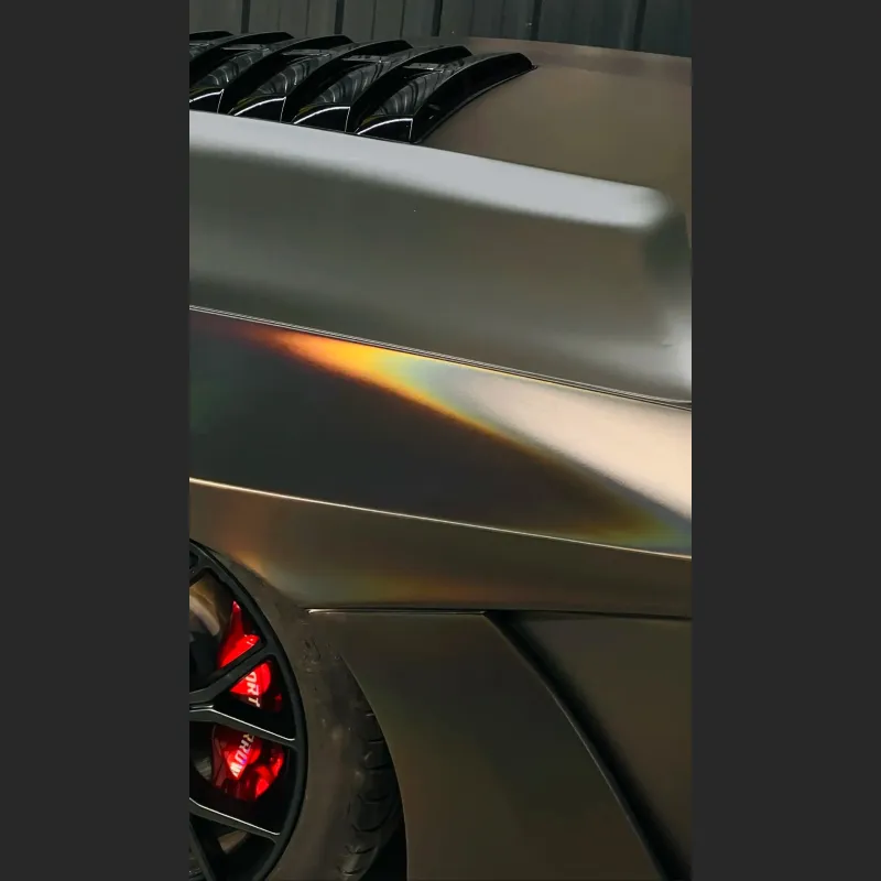 Ravoony Plus PET Matte Neon Electroplated Tungsten Steel Grey Car Vinyl Wrap