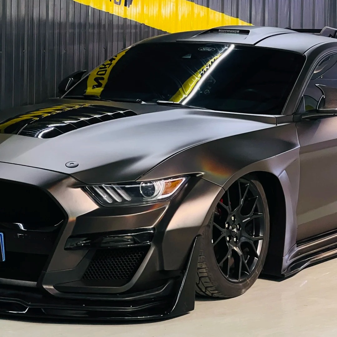 Ravoony Plus PET Matte Neon Electroplated Tungsten Steel Grey Car Vinyl Wrap