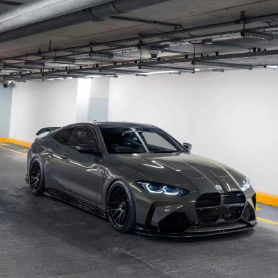 Ravoony Plus PET Glossy Metallic Tourmalie Grey Car Wrap 02