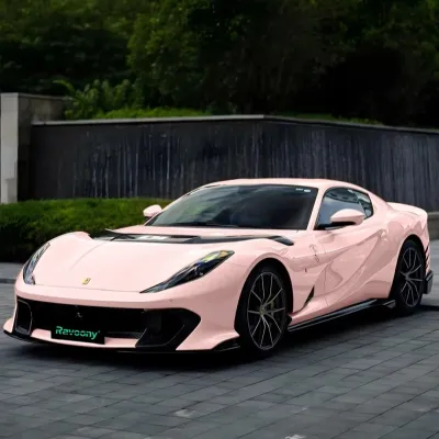 Ravoony Basic Gloss Lychee Pink Car Vinyl Wrap 02