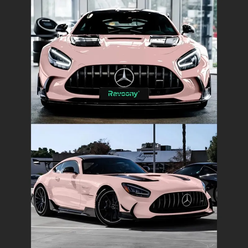 Ravoony Basic Gloss Lychee Pink Car Vinyl Wrap