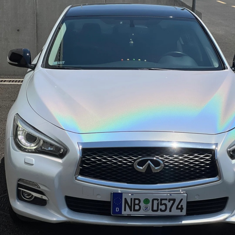 Ravoony Plus Glossy Laser White Car Vinyl Wrap