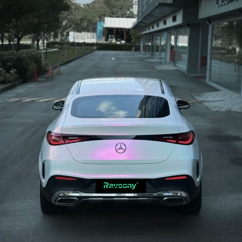 Ravoony Plus Gloss Diamond Pink White Car Wrap