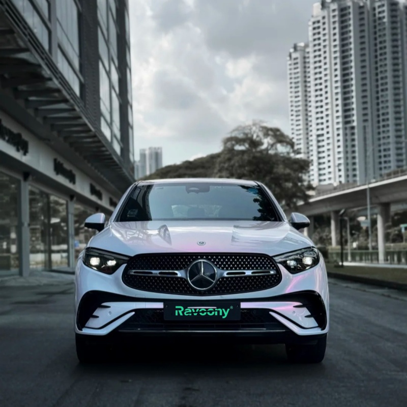 Ravoony Plus Gloss Diamond Pink White Car Wrap