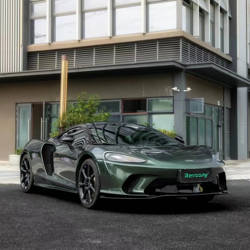 Ravoony Plus PET Gloss Metallic Porsche Oak Green Car Vinyl Wrap