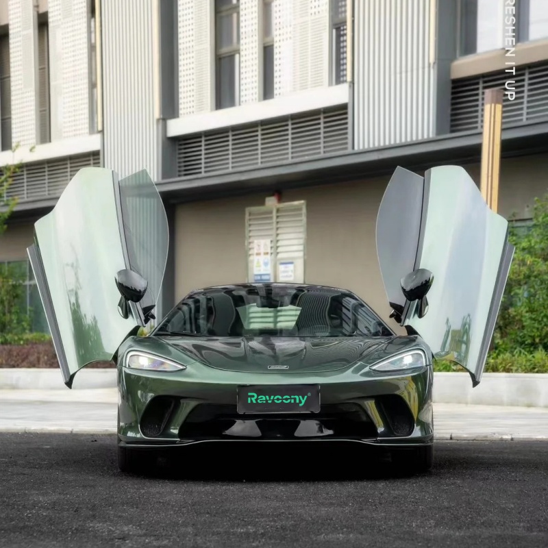 Ravoony Plus PET Gloss Metallic Porsche Oak Green Car Vinyl Wrap