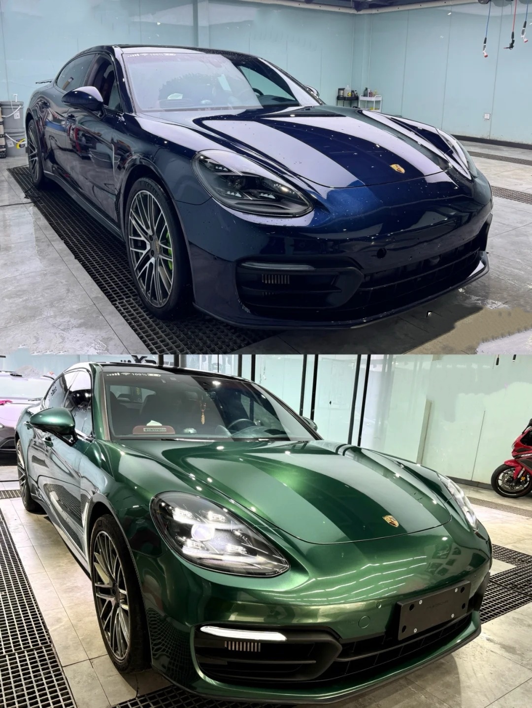Ravoony Plus PET Glossy Metallic Emerald Green Car Wrap