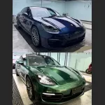 Ravoony Plus PET Glossy Metallic Emerald Green Car Wrap