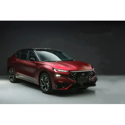 Ravoony Basic Matte Chrome Romanee Red Vinyl Car Wrap 02
