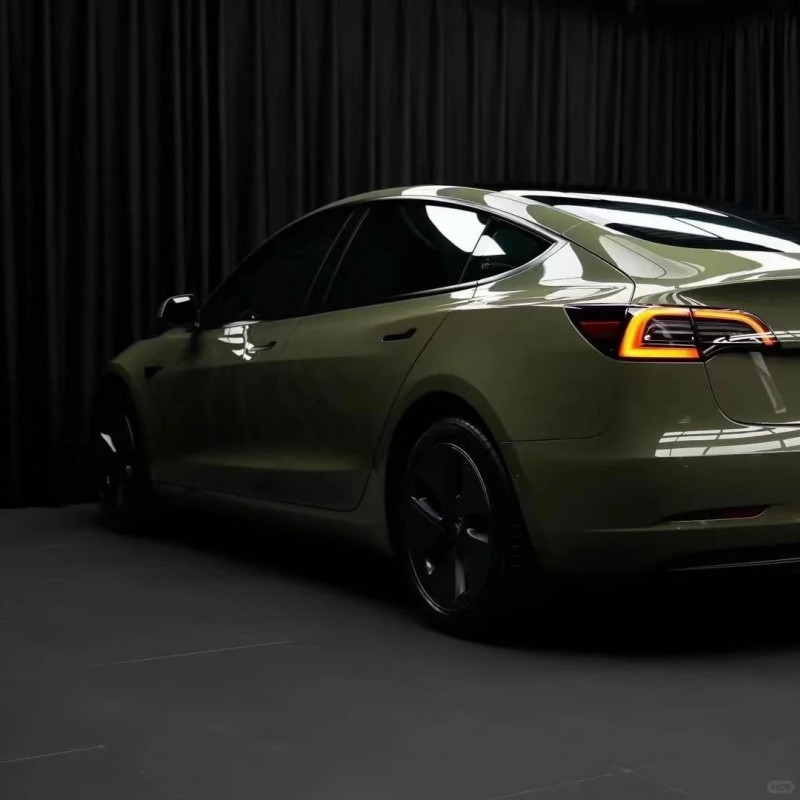 Ravoony Plus PET Gloss Aurora Green Car Vinyl Wrap