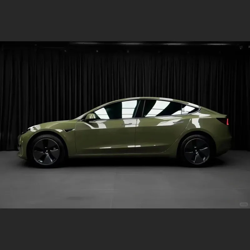 Ravoony Plus PET Gloss Aurora Green Car Vinyl Wrap
